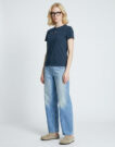 T-shirt Tommy Jeans TJW REG US LINEAR SS TEE Marine T-shirt maniche corte Donna - 3