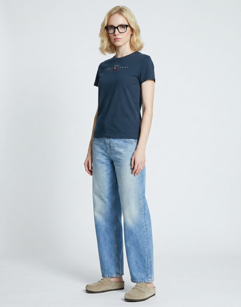 T-shirt Tommy Jeans TJW REG US LINEAR SS TEE Marine T-shirt maniche corte Donna - 3