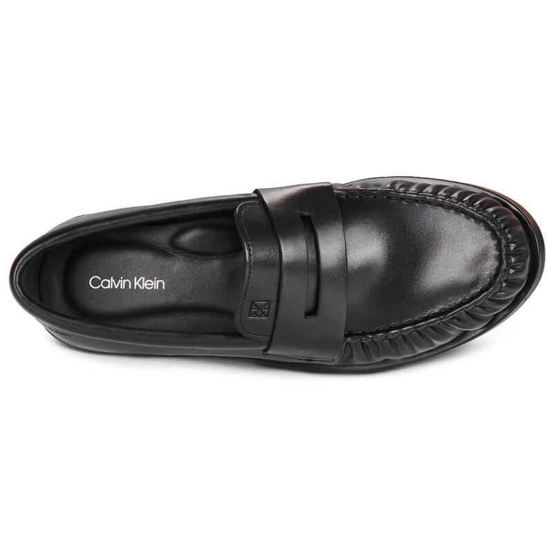 Calvin Klein Jeans ROUND LOAFER LTH Nero Mocassini Donna - 6