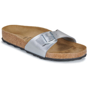 BIRKENSTOCK Madrid Birko-flor / Silver / Regular Argento Ciabatta Donna