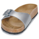 BIRKENSTOCK Madrid Birko-flor / Silver / Regular Argento Ciabatta Donna - 3