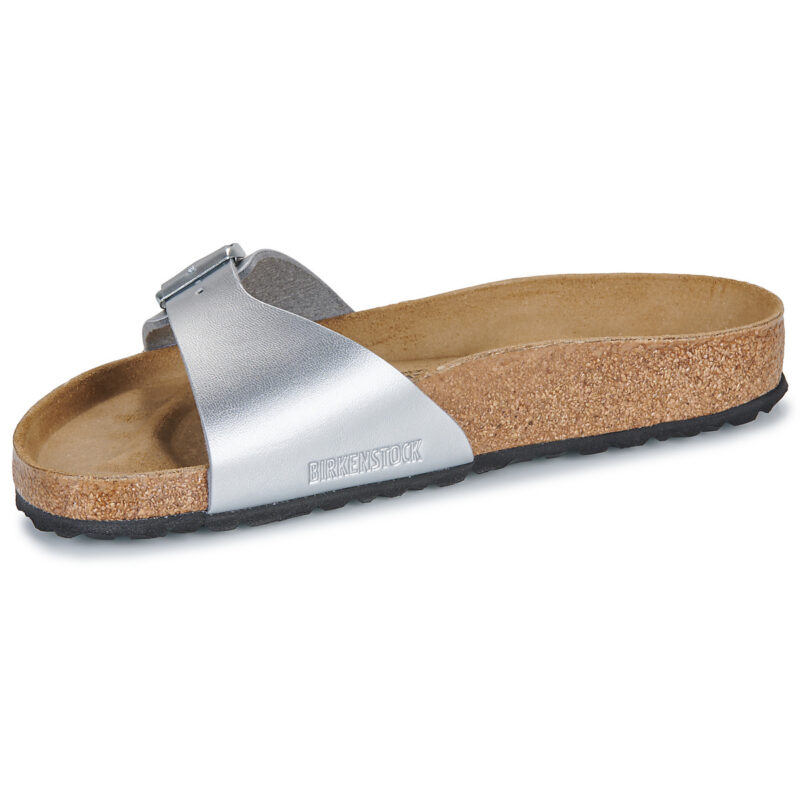 BIRKENSTOCK Madrid Birko-flor / Silver / Regular Argento Ciabatta Donna - 4