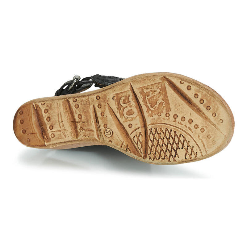 Airstep AS98 NOA Schwarze Keilsandalen f&uuml;r Damen - Gr&ouml;&szlig;e 7