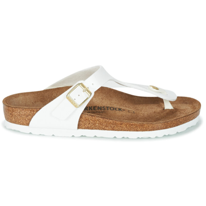 BIRKENSTOCK Gizeh Birko-flor / Verni / Patent / White / Regular Bianco Infradito Donna - 2