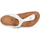 BIRKENSTOCK Gizeh Birko-flor / Verni / Patent / White / Regular Bianco Infradito Donna - 6