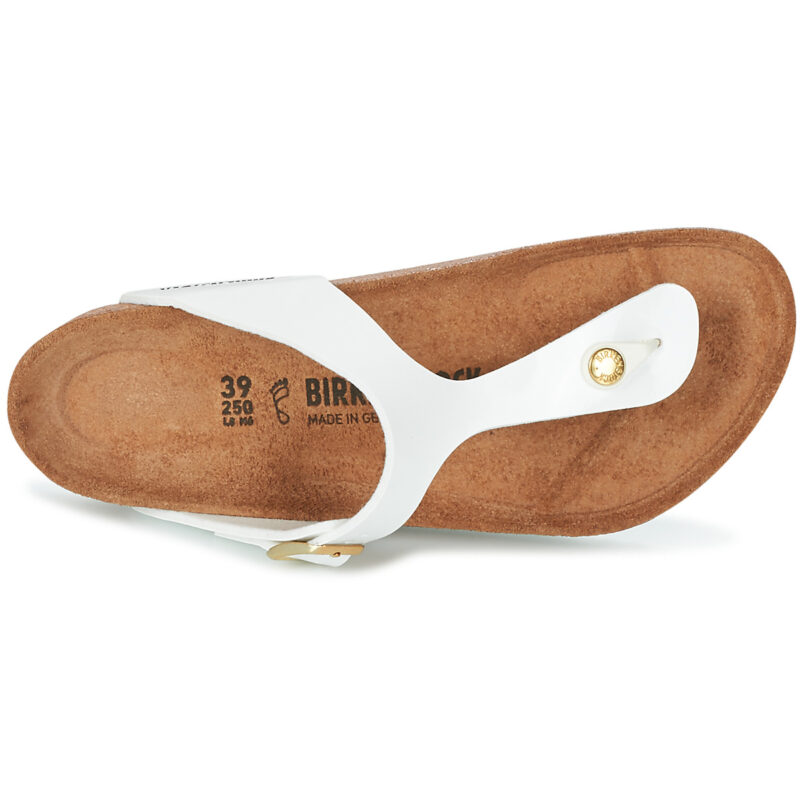 BIRKENSTOCK Gizeh Birko-flor / Verni / Patent / White / Regular Bianco Infradito Donna - 6