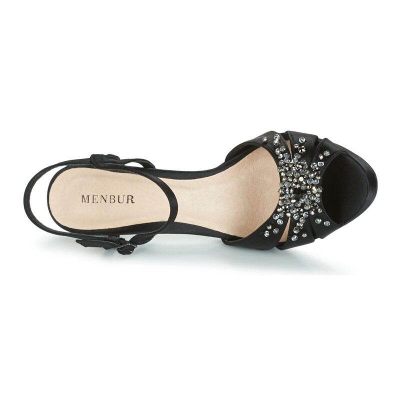 Menbur ALCAZR Black Heeled Sandals Women - 6