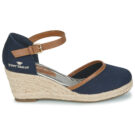 Tom Tailor ESKIM Keilsandalen, blau, Damen - Gr&ouml;&szlig;e 4