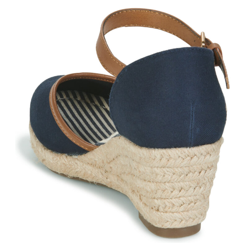 Tom Tailor ESKIM Keilsandalen, blau, Damen - Gr&ouml;&szlig;e 5