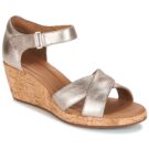 Clarks UN PLAZA CROSS Sandales compens&eacute;es Or Femme - 1