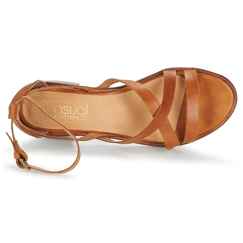 Casual Attitude COUTIL Brown Heeled Sandals Women - 6