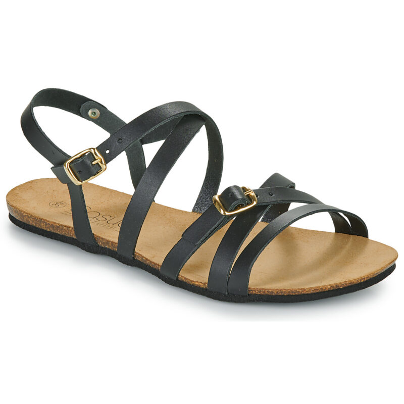 Casual Attitude ILMEM Schwarze flache Sandalen f&uuml;r Damen - Gr&ouml;&szlig;e 1