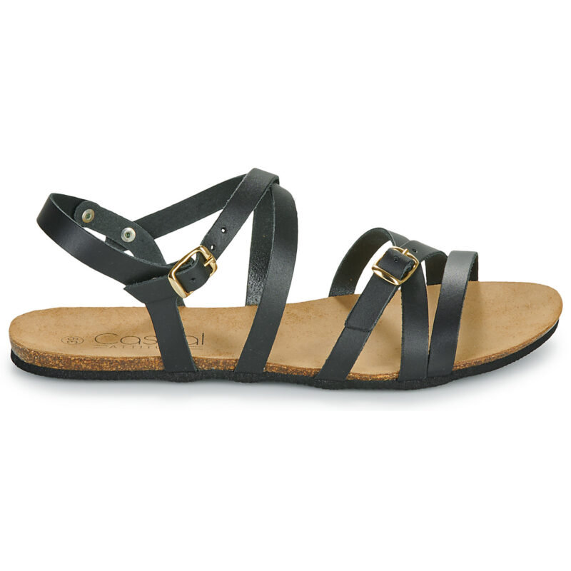 Casual Attitude ILMEM Schwarze flache Sandalen f&uuml;r Damen - Gr&ouml;&szlig;e 2