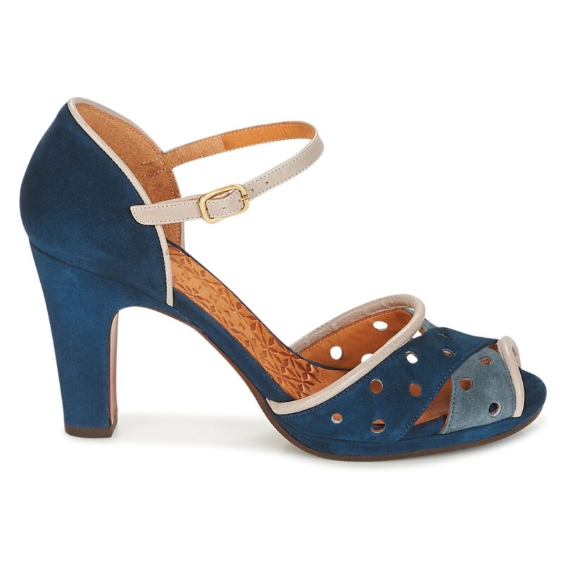 Chie Mihara Sandalias de tac&oacute;n azules AKAI para mujer - Talla 2