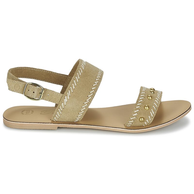 Betty London IKARI Beige Sandalias planas Mujer - 2