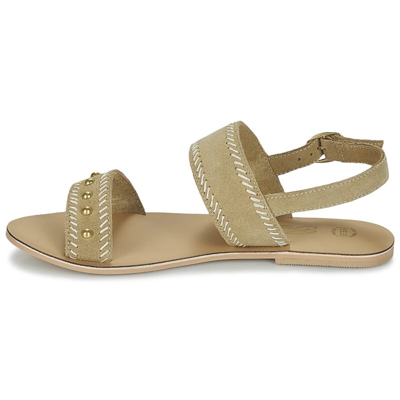 Betty London IKARI Beige Sandalias planas Mujer - 4