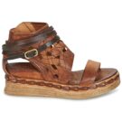 Airstep AS98 LAGOS Braune Keilsandalen f&uuml;r Damen - Gr&ouml;&szlig;e 2