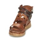 Airstep AS98 LAGOS Braune Keilsandalen f&uuml;r Damen - Gr&ouml;&szlig;e 3