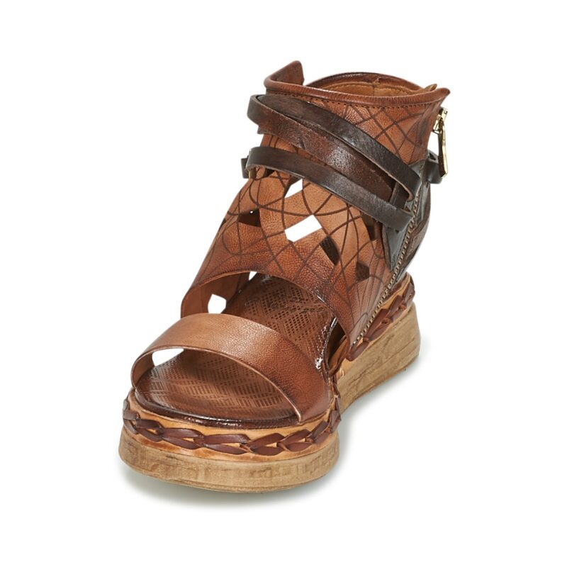 Airstep AS98 LAGOS Braune Keilsandalen f&uuml;r Damen - Gr&ouml;&szlig;e 3