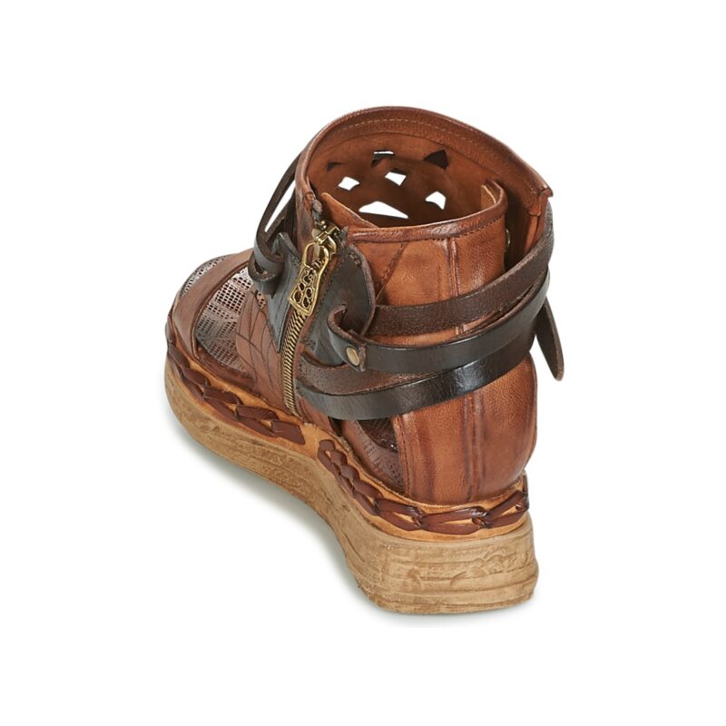 Airstep AS98 LAGOS Braune Keilsandalen f&uuml;r Damen - Gr&ouml;&szlig;e 5