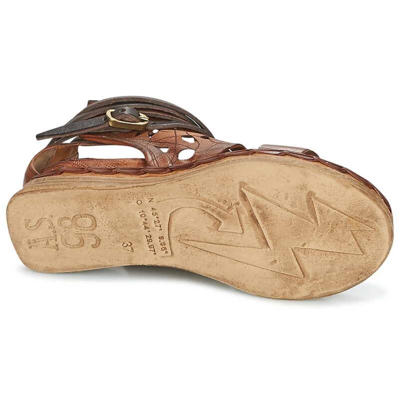Airstep AS98 LAGOS Braune Keilsandalen f&uuml;r Damen - Gr&ouml;&szlig;e 7