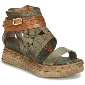 Airstep Sandalias de cu&ntilde;a para mujer AS98 LAGOS color caqui