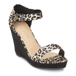 Moony Mood IVONGA Schwarze Keilsandalen f&uuml;r Damen