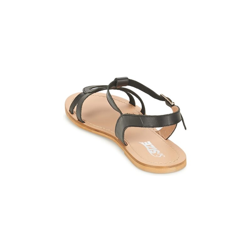 So Size DURAN Schwarze flache Sandalen f&uuml;r Damen - 5