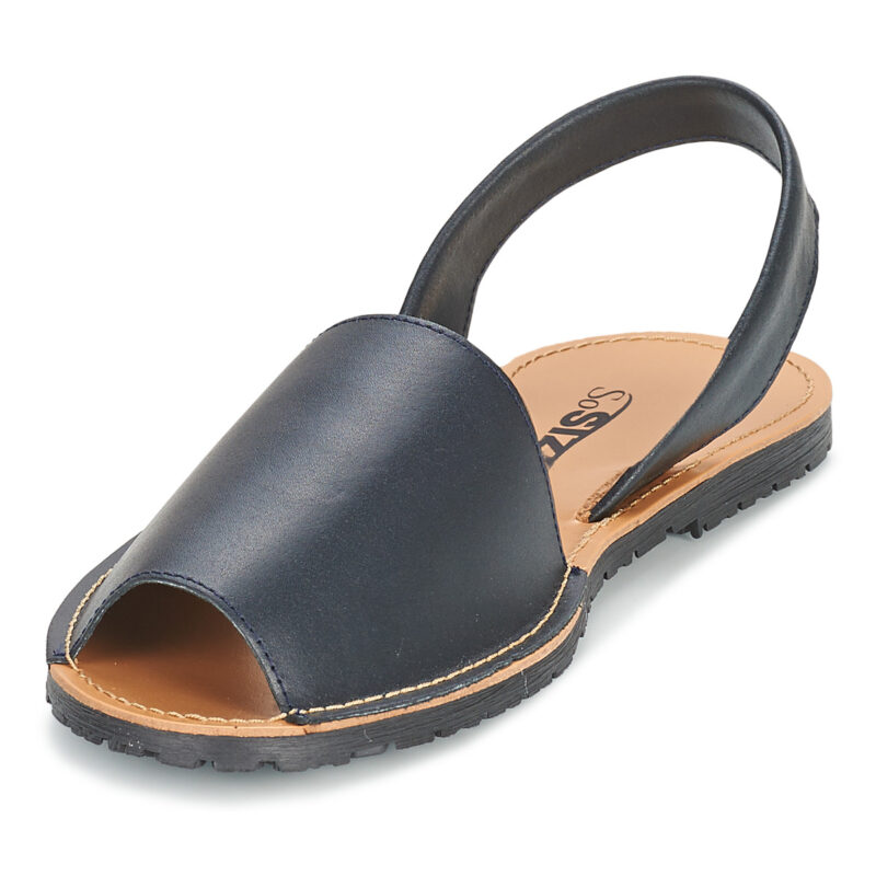 So Size LOJA blaue Damen-Sandalen, flach - 3