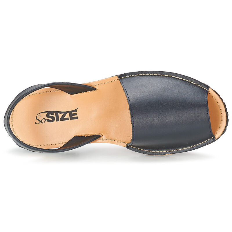 So Size LOJA blaue Damen-Sandalen, flach - 6