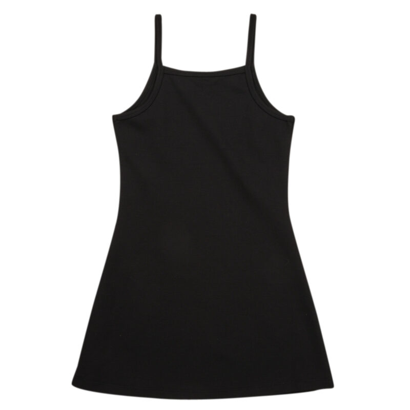 Kurzes M&auml;dchenkleid Calvin Klein Jeans STACK LOGO PUNTO STRAP Schwarzes kurzes Kleid f&uuml;r M&auml;dchen - 2