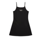 Kurzes M&auml;dchenkleid Calvin Klein Jeans STACK LOGO PUNTO STRAP Schwarzes kurzes Kleid f&uuml;r M&auml;dchen - 1