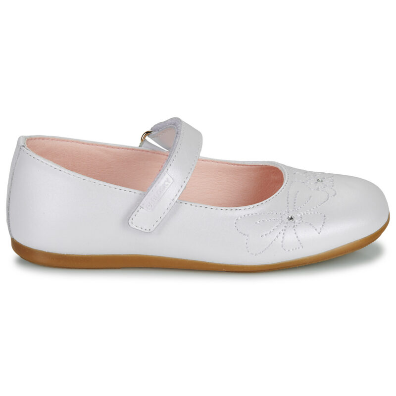 Ballerines blanches Pablosky LINDA pour filles - Taille 2