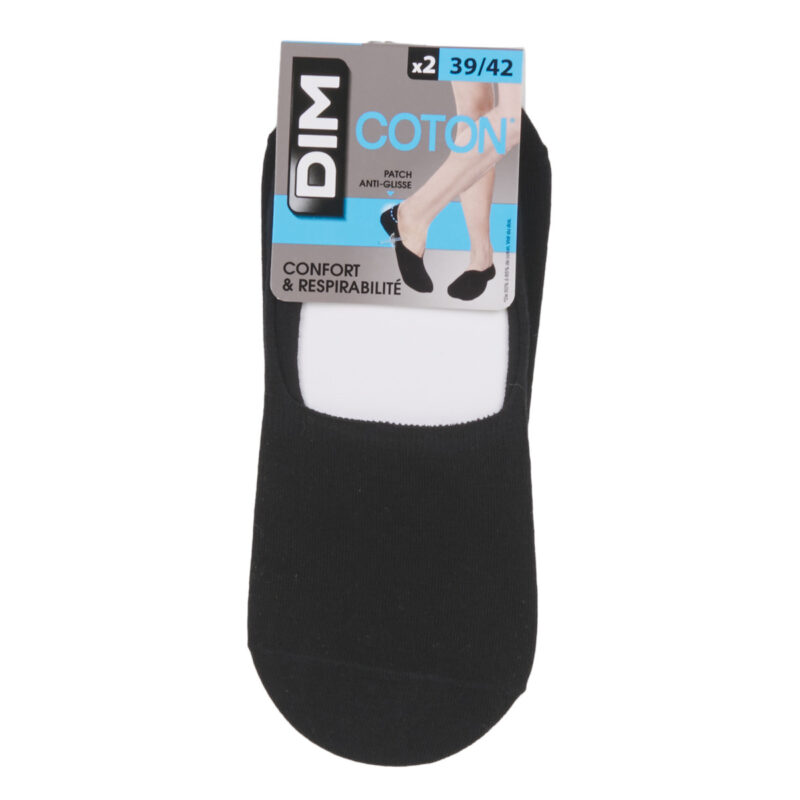 Calzini bassi DIM PROTEGE-PIEDS COTON PACK X2 Nero Calzini bassi Uomo - 2