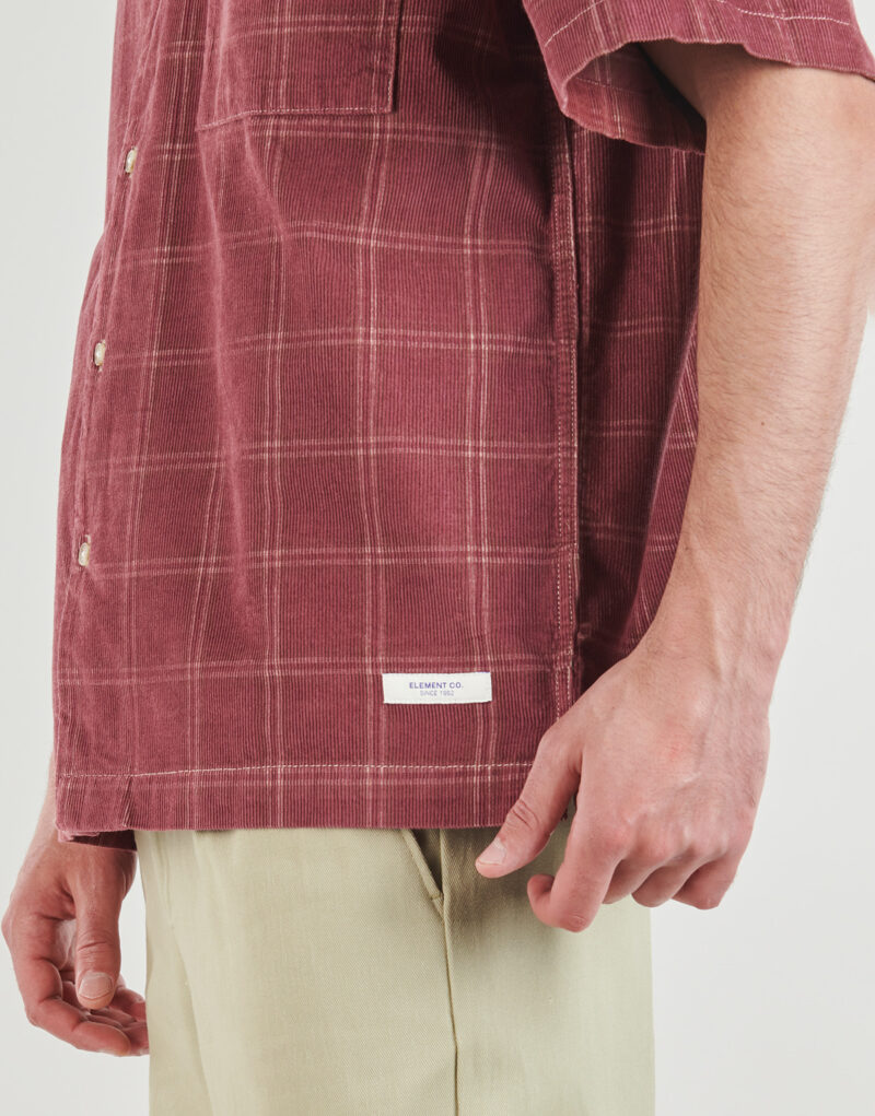 Camicia a maniche corte  Element  RELAX SB SS  Rosso Camicie a maniche corte Uomo - 5