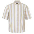 Kurzarmhemd Only & Sons ONSTES RLX CTN SLUB STRIPE Wei&szlig;es Herren-Kurzarmhemd - 1