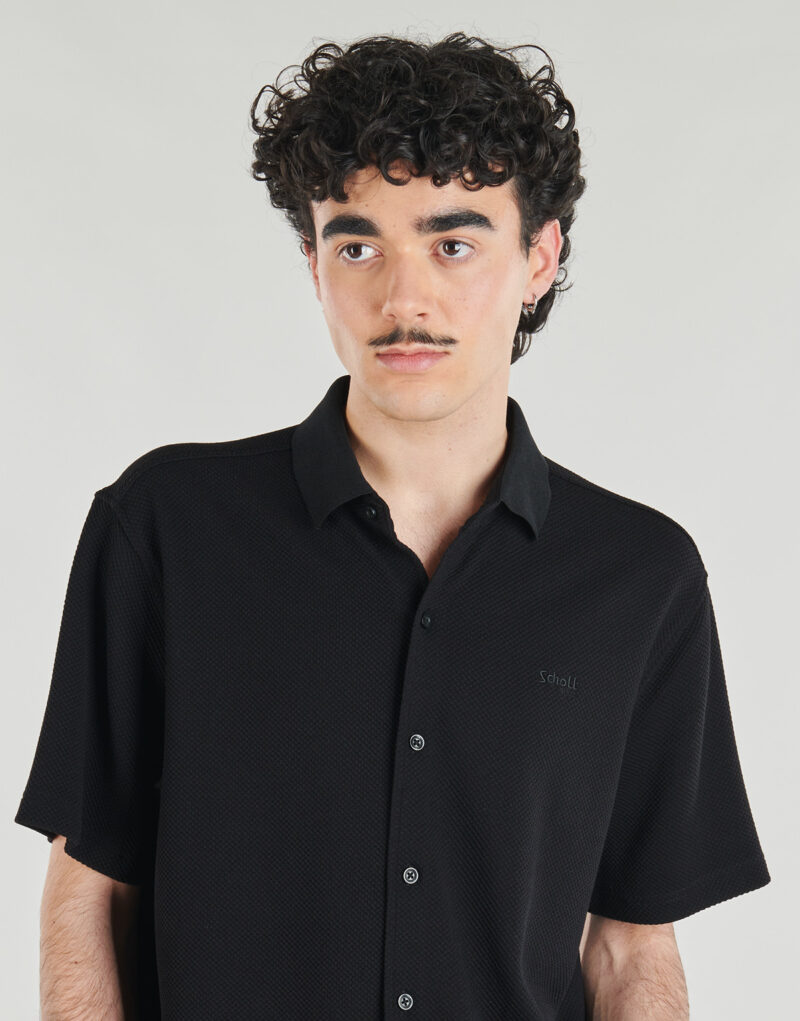 Camisa de manga corta Schott SH CLAY Negra Camisas de manga corta Hombre - 5