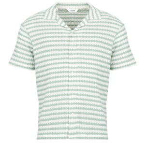 Camicia a maniche corte uomo Selected  SLHDYLAN SS OVERSHIRT  Beige Selected 5715869150340