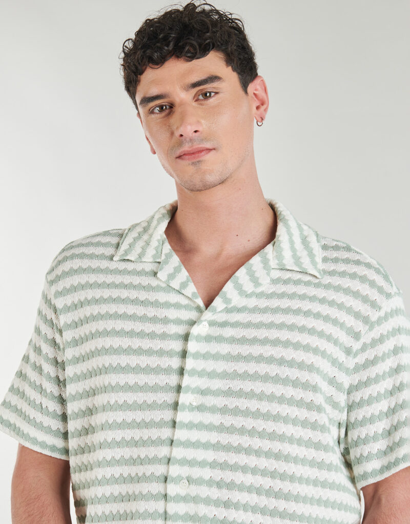 Camisa de manga corta Selected SLHDYLAN SS OVERSHIRT Beige Camisas de manga corta Hombre - 5