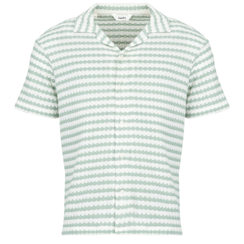 Camisa de manga corta Selected SLHDYLAN SS OVERSHIRT Beige Camisas de manga corta Hombre - 1