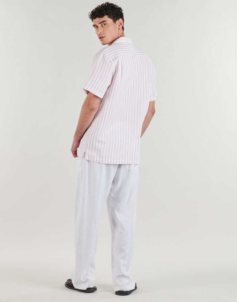 Camisa de manga corta Selected SLHREGCLAY LINEN BLEND SS SHIR Rosa Camisas de manga corta Hombre - 4
