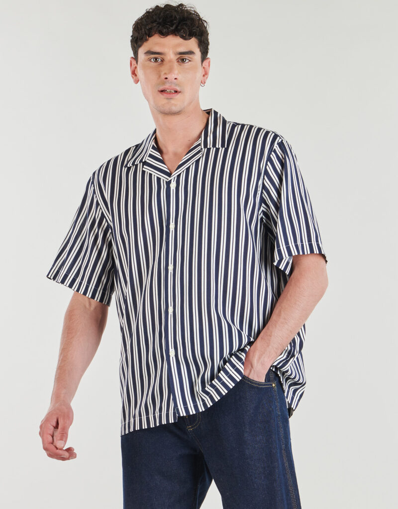 Camisa de manga corta Selected SLHRLXAIR MIX SS SHIRT Marine Camisas de manga corta Hombre - 2