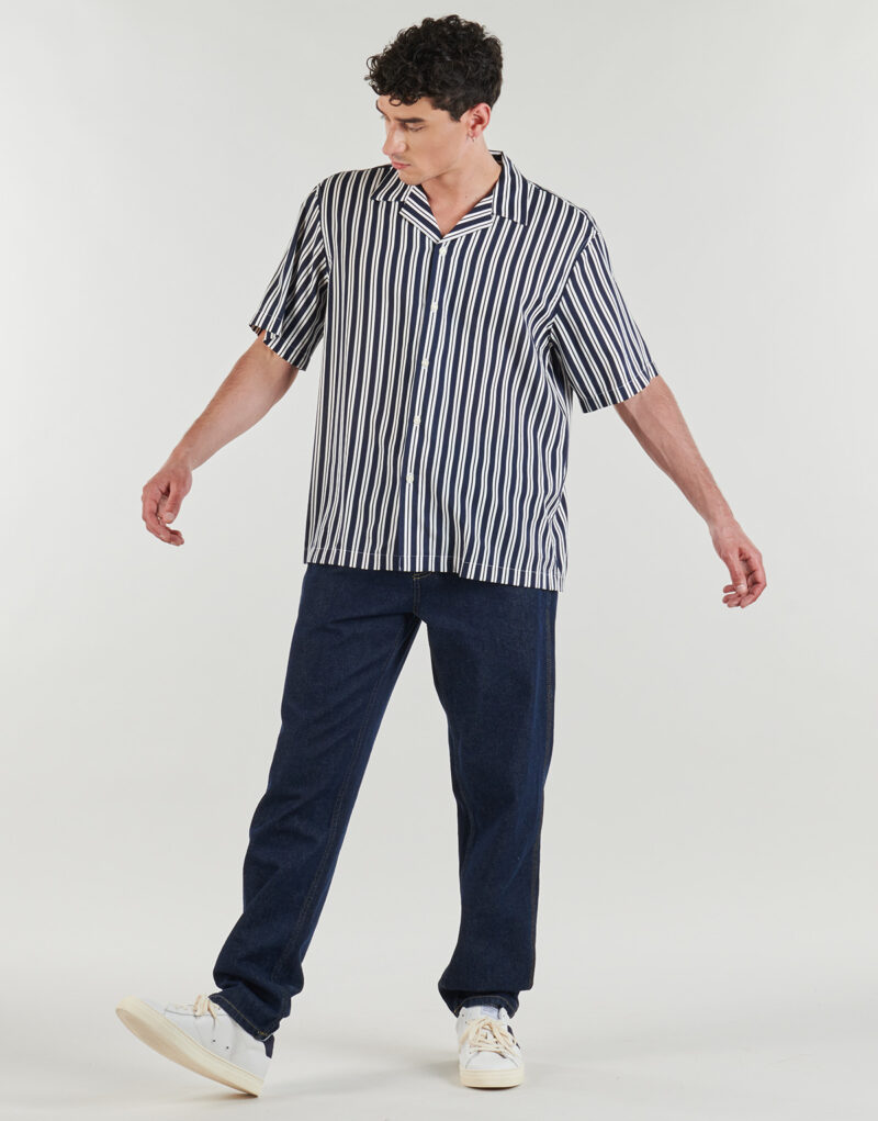 Camisa de manga corta Selected SLHRLXAIR MIX SS SHIRT Marine Camisas de manga corta Hombre - 3