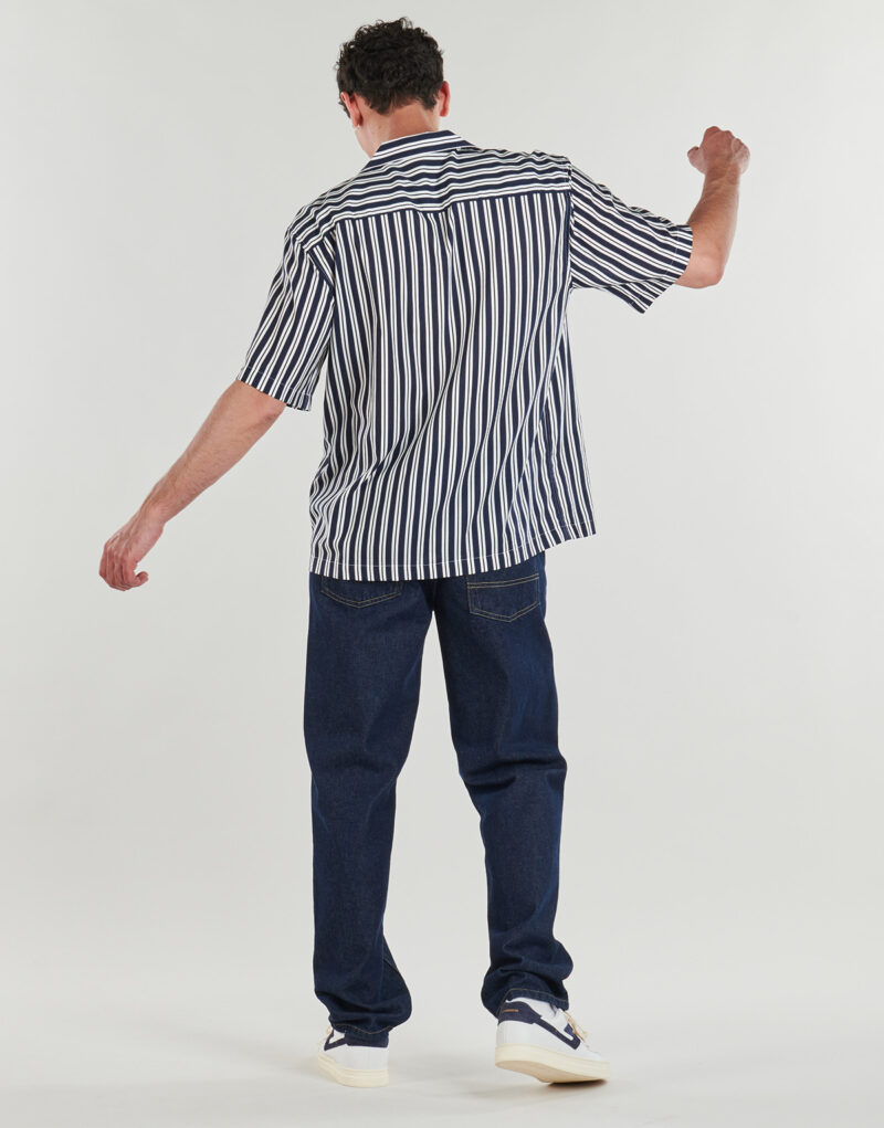 Camisa de manga corta Selected SLHRLXAIR MIX SS SHIRT Marine Camisas de manga corta Hombre - 4