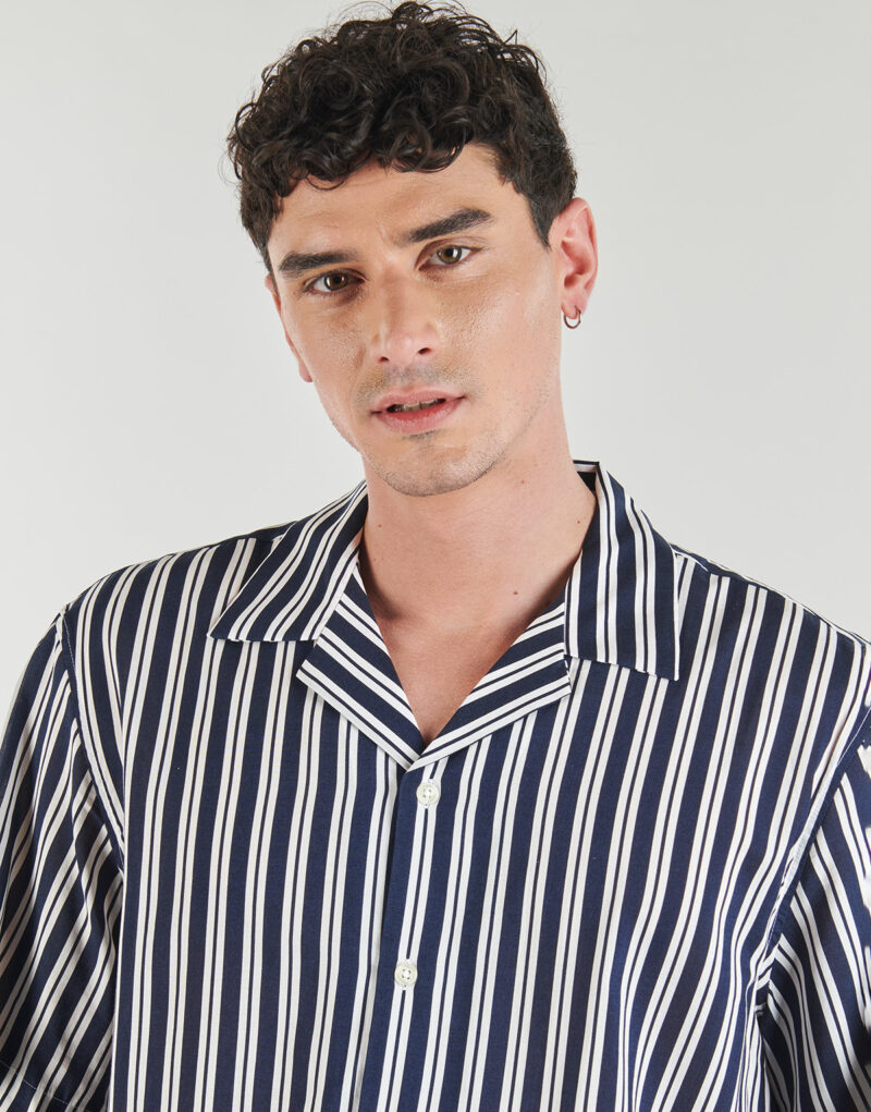 Camisa de manga corta Selected SLHRLXAIR MIX SS SHIRT Marine Camisas de manga corta Hombre - 5