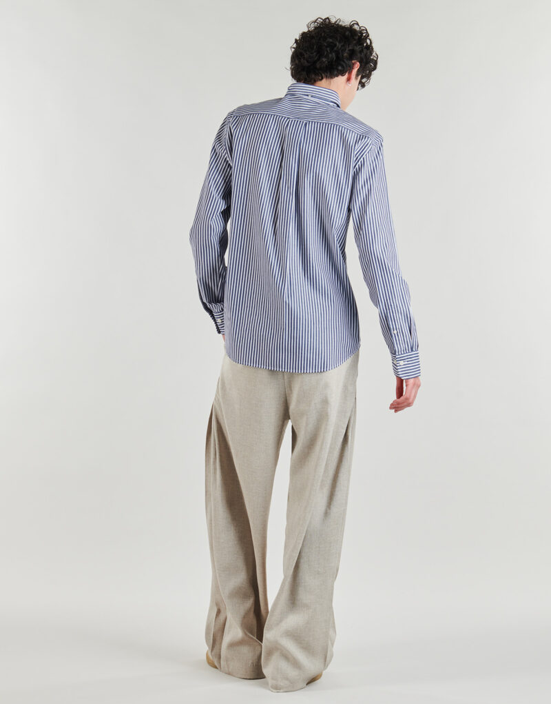Long sleeved shirt Gant REG CLASSIC POPLIN STRIPE SHIRT Blue - Men's Long Sleeve Shirts - 4