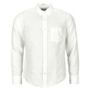 Lang&auml;rmeliges Shirt Gant REG GMNT GEF&Auml;RBTES LEINENHEMD Wei&szlig; - Herren Langarmhemden - 1