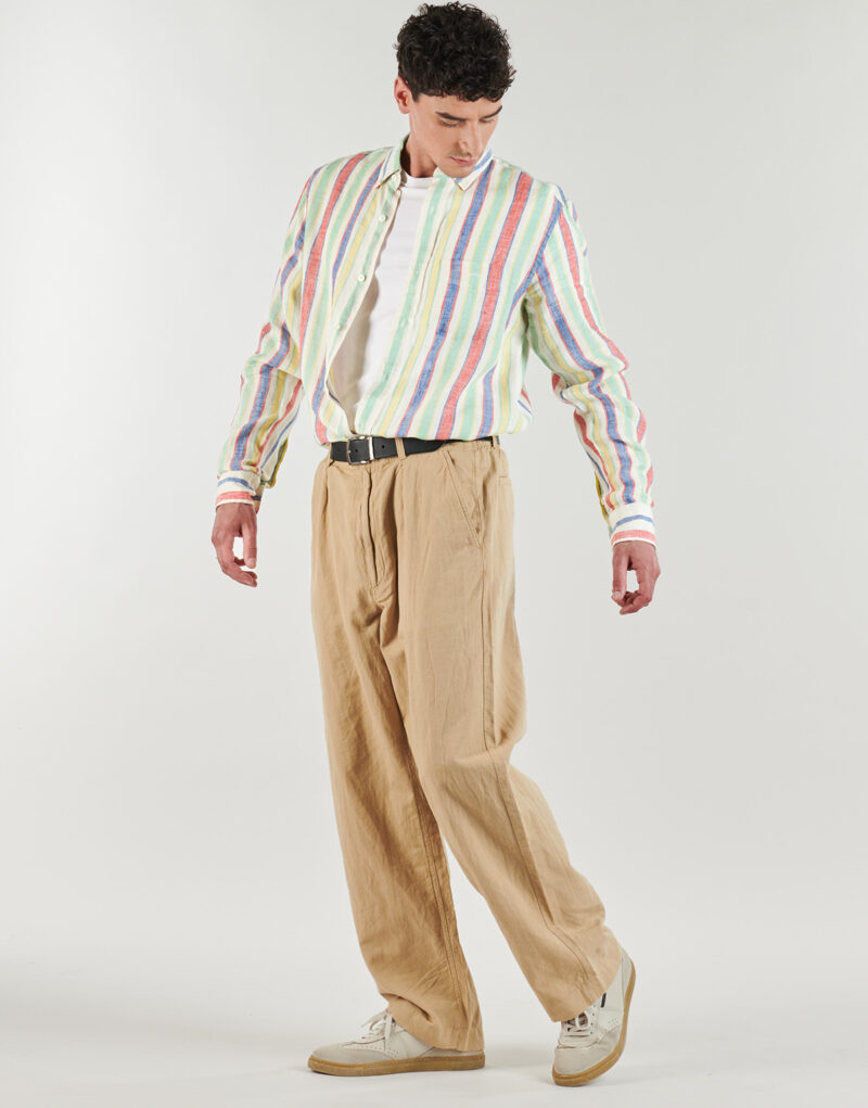 Lang&auml;rmeliges Shirt Gant Mehrfarbiges Leinenhemd mit Streifenmuster - Herren Langarmhemd - 3