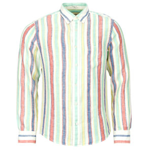 Camicia a maniche lunghe uomo Gant  REG MULTISTRIPE LINEN SHIRT  Multicolore Gant 7325708661487