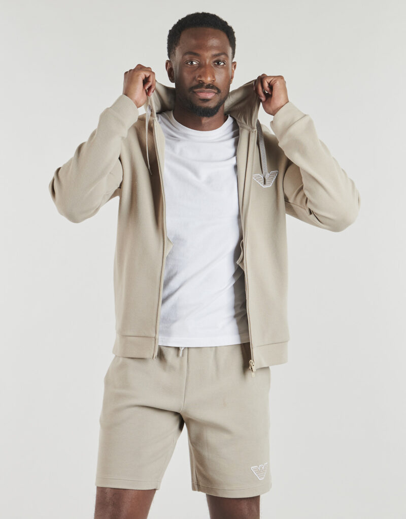 Emporio Armani Hoodies EM000653 Beige Men's Hoodies - 2